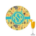 African Safari Printed Drink Topper - 2.15" (Personalized)