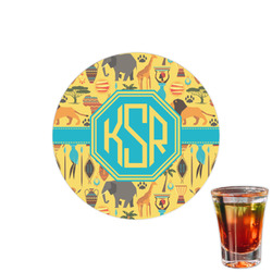 African Safari Printed Drink Topper - 1.5" (Personalized)