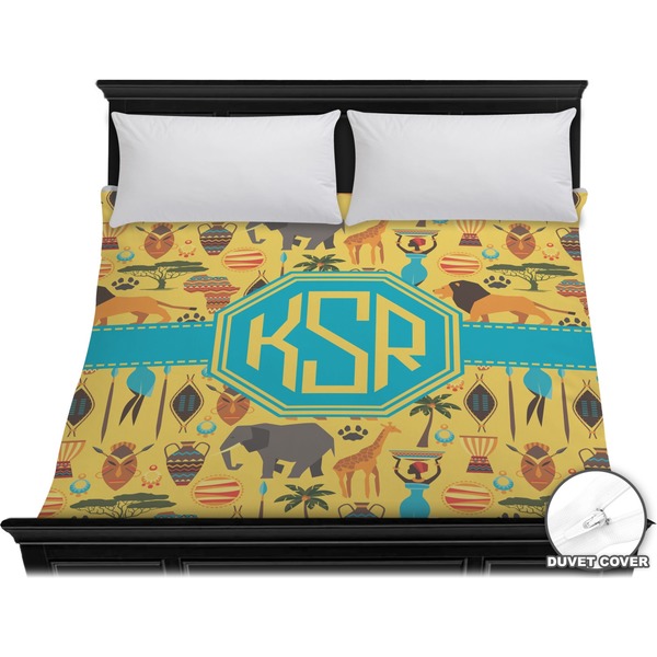 Custom African Safari Duvet Cover - King (Personalized)