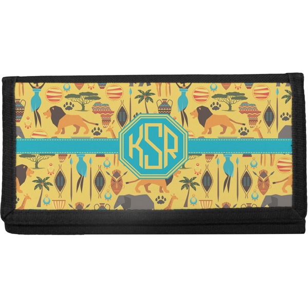 Custom African Safari Canvas Checkbook Cover (Personalized)