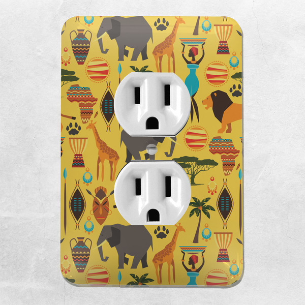 African Safari Electric Outlet Plate - LIFESTYLE