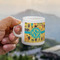 African Safari Espresso Cup - 3oz LIFESTYLE (new hand)