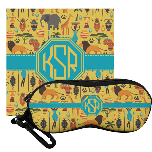 Custom African Safari Eyeglass Case & Cloth (Personalized)