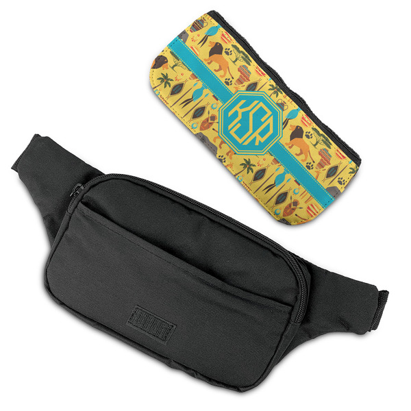 African Safari Fanny Packs - FLAT (flap off)