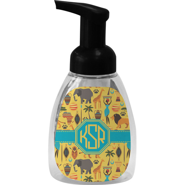 Custom African Safari Foam Soap Bottle - Black (Personalized)