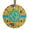 African Safari Frosted Glass Ornament - Round