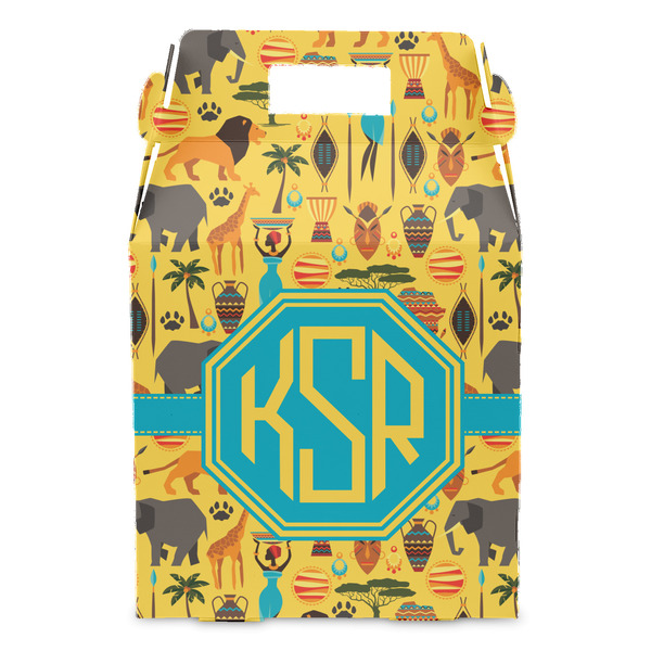 African Safari Gable Favor Box - Front