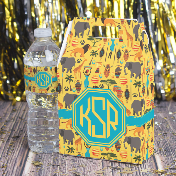 African Safari Gable Favor Box - In Context