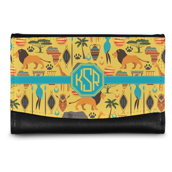 Custom African Safari Genuine Leather Women's Wallet - Small (Personalized)