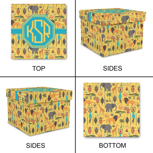 African Safari Gift Boxes with Lid - Canvas Wrapped - Large - Approval