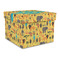 African Safari Gift Boxes with Lid - Canvas Wrapped - Large - Front/Main