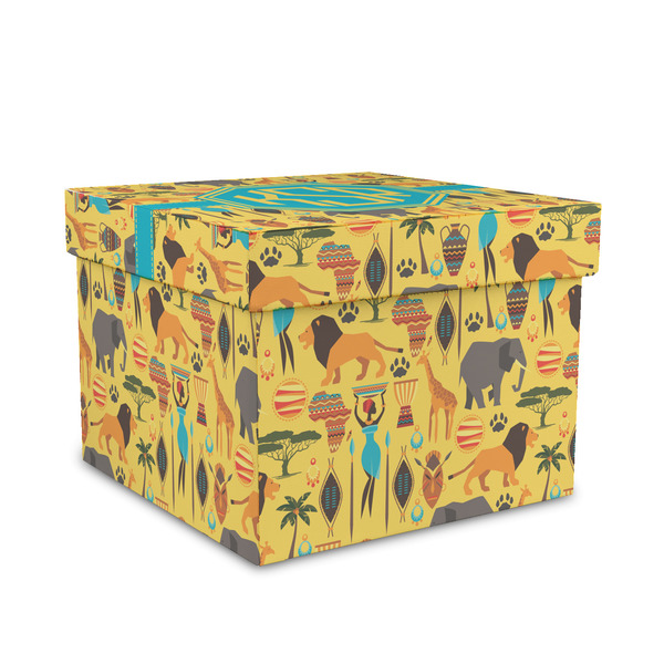 Custom African Safari Gift Box with Lid - Canvas Wrapped - Medium (Personalized)