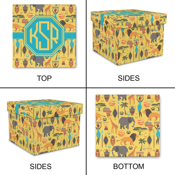 African Safari Gift Boxes with Lid - Canvas Wrapped - Small - Approval