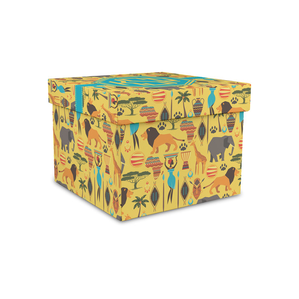 Custom African Safari Gift Box with Lid - Canvas Wrapped - Small (Personalized)