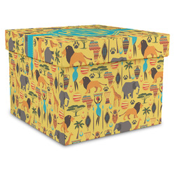 African Safari Gift Box with Lid - Canvas Wrapped - X-Large (Personalized)