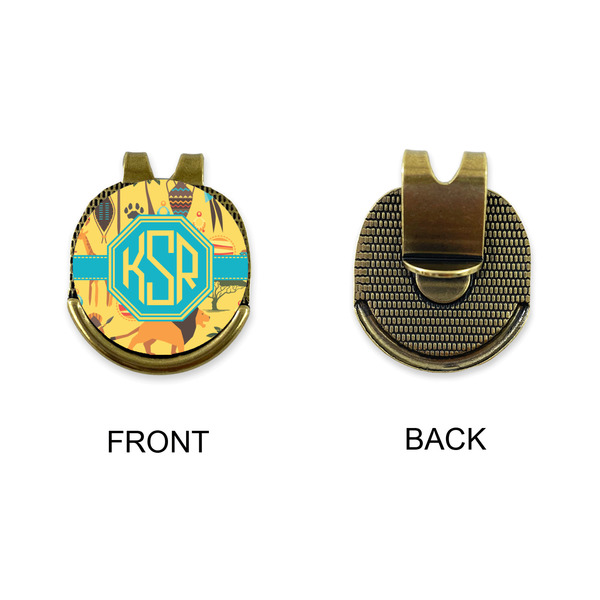 African Safari Golf Ball Hat Clip Marker - Apvl - GOLD