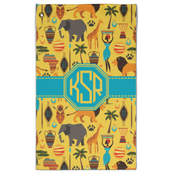 African Safari Golf Towel - Poly-Cotton Blend w/ Monograms
