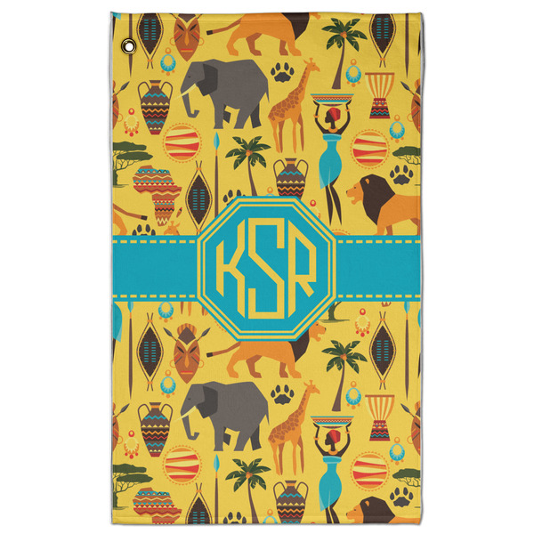 Custom African Safari Golf Towel - Poly-Cotton Blend w/ Monograms