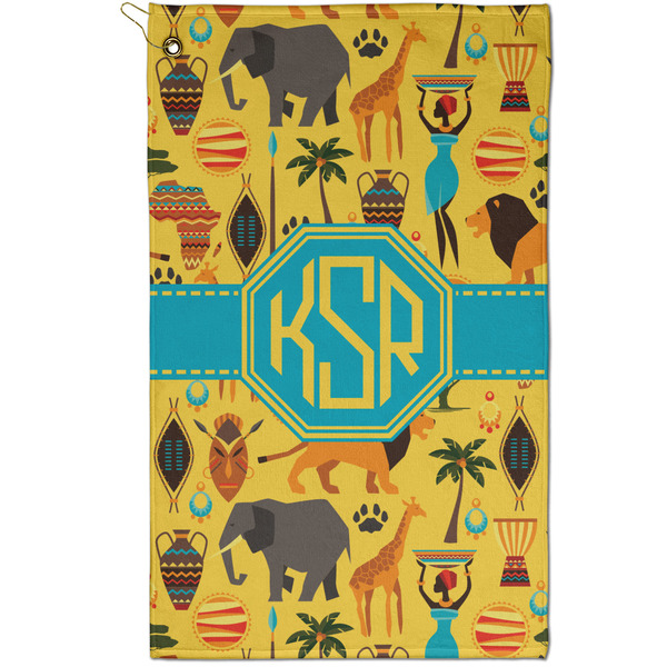 Custom African Safari Golf Towel - Poly-Cotton Blend - Small w/ Monograms