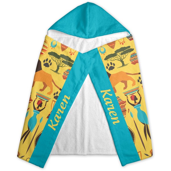 African Safari Hooded Towel - Folded