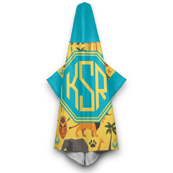 African Safari Hooded Towel - Hanging