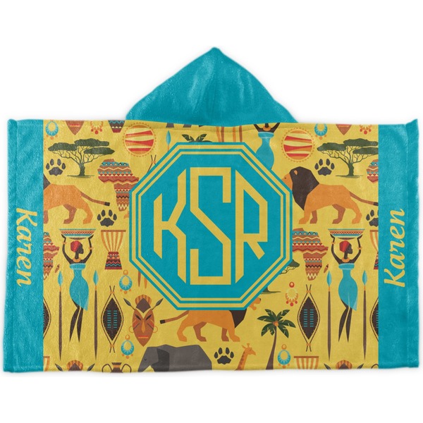 Custom African Safari Kids Hooded Towel (Personalized)