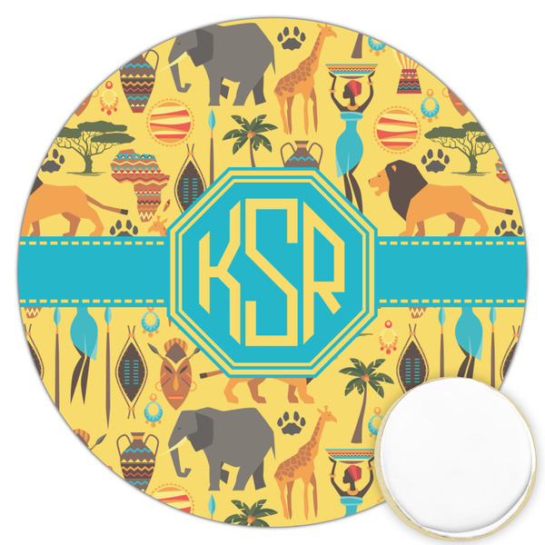 Custom African Safari Printed Cookie Topper - 3.25" (Personalized)