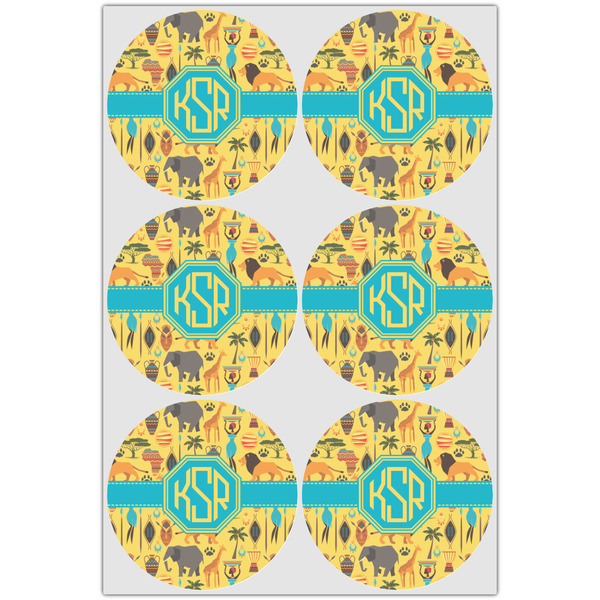 African Safari Icing Circle - Large - Set of 6