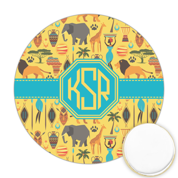 Custom African Safari Printed Cookie Topper - Round (Personalized)