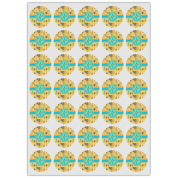 African Safari Icing Circle - XSmall - Set of 35