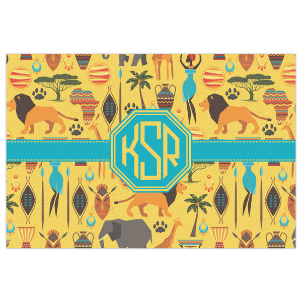 African Safari Indoor / Outdoor Rug - 2'x3' - Front Flat