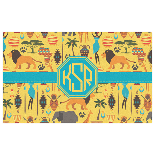 African Safari Indoor / Outdoor Rug - 3'x5' - Front Flat