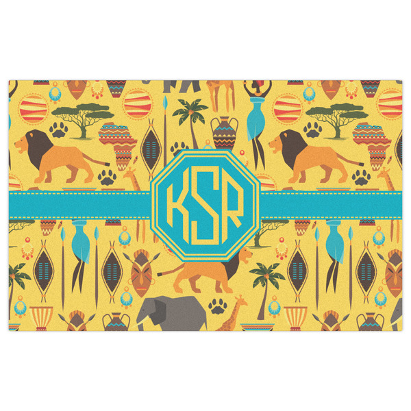 African Safari Indoor / Outdoor Rug - 5'x8' - Front Flat
