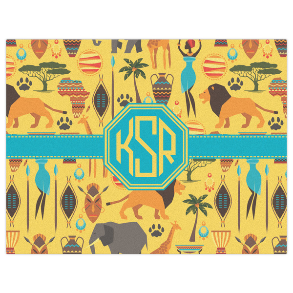 African Safari Indoor / Outdoor Rug - 6'x8' - Front Flat