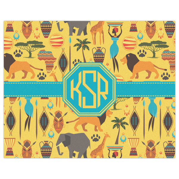 African Safari Indoor / Outdoor Rug - 8'x10' - Front Flat