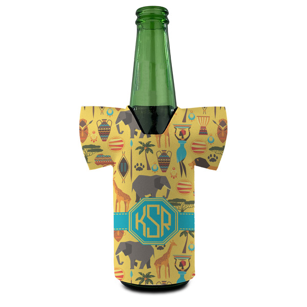 African Safari Jersey Bottle Cooler - Set of 4 - FRONT (on bottle)