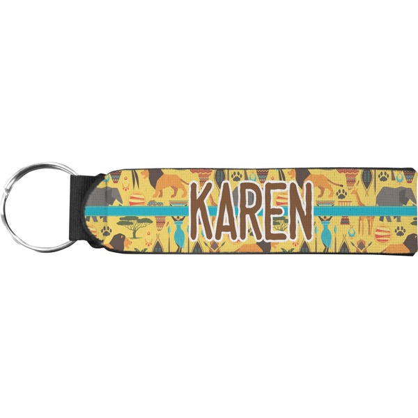 Custom African Safari Neoprene Keychain Fob (Personalized)