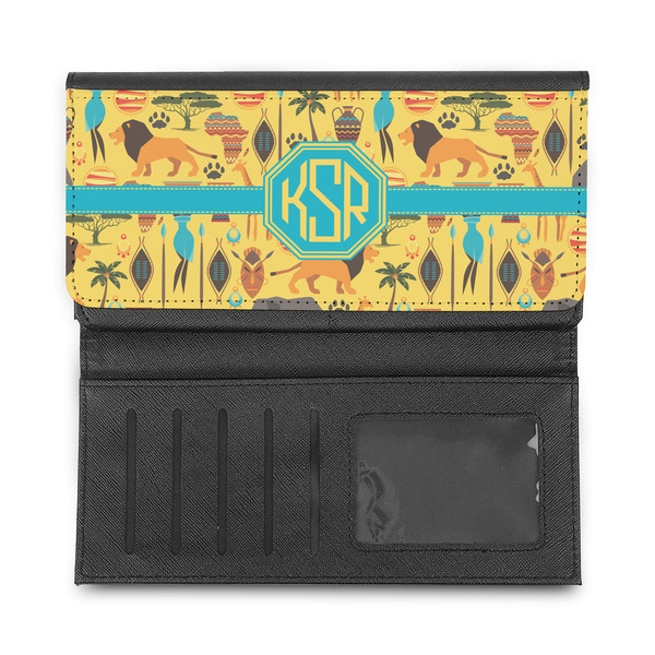African Safari Ladies Wallet - Half Way Open
