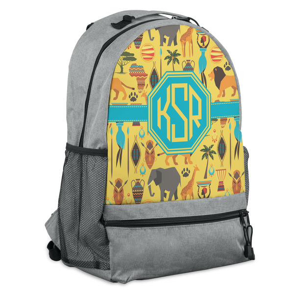 Custom African Safari Backpack - Grey (Personalized)