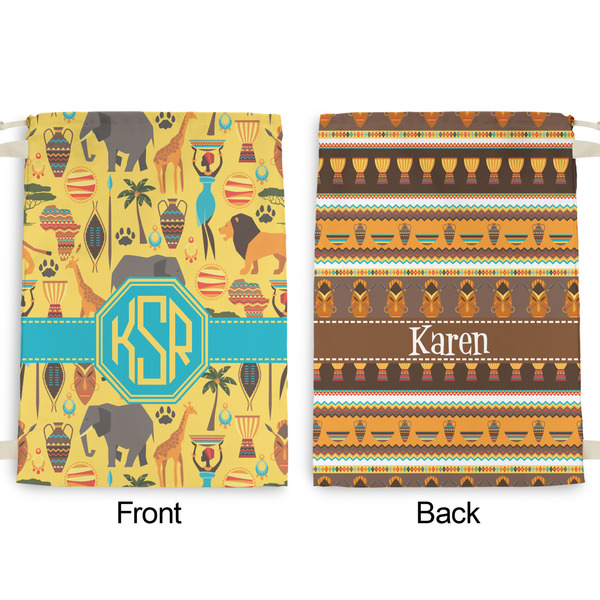 African Safari Large Laundry Bag - Front & Back View