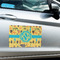 African Safari Large Rectangle Car Magnets- In Context