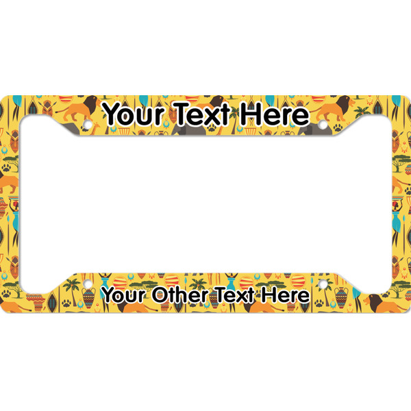 Custom African Safari License Plate Frame - Style A (Personalized)
