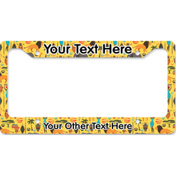 African Safari License Plate Frame - Style B (Personalized)