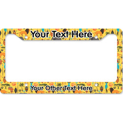 African Safari License Plate Frame - Style B (Personalized)