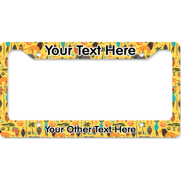 Custom African Safari License Plate Frame - Style B (Personalized)