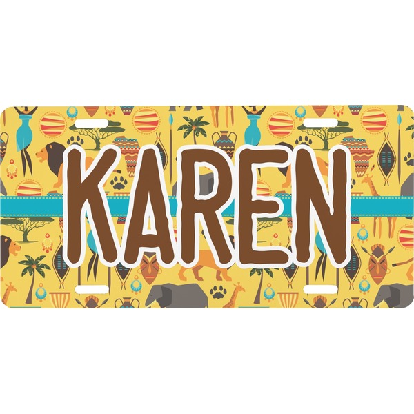 Custom African Safari Front License Plate (Personalized)