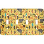 African Safari Light Switch Cover (4 Toggle Plate)