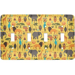 African Safari Light Switch Cover (4 Toggle Plate)