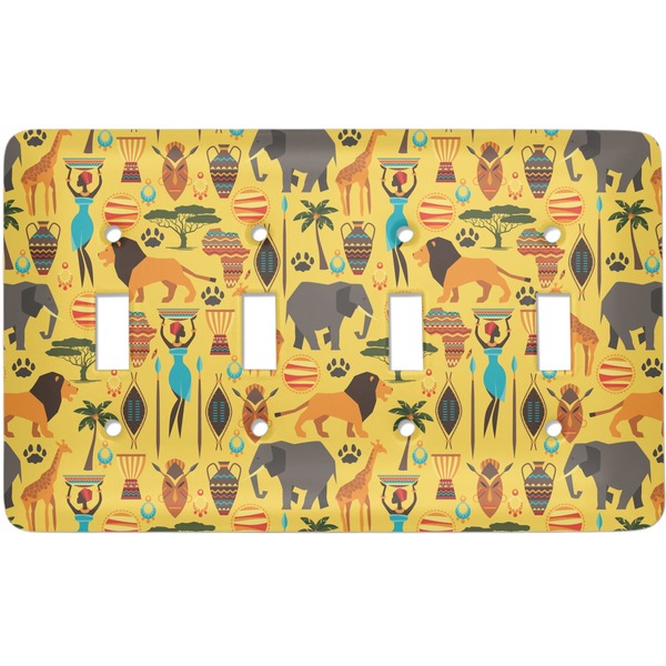 Custom African Safari Light Switch Cover (4 Toggle Plate)