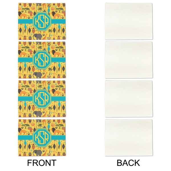 African Safari Linen Placemat - APPROVAL Set of 4 (single sided)